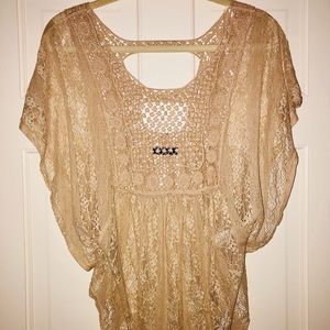 Beige Lace Top